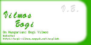 vilmos bogi business card